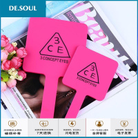 化妆镜可爱手拿随身便携梳妆单面院3ce手柄镜子定制LOGO