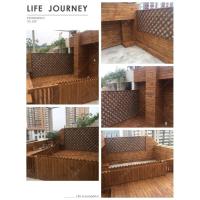 葡萄架防腐木庭院雨棚.组装户外碳化木地板围栏网格露实木台护墙板爬藤花架BSN2001