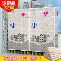 鞋架实木简易双排经济型多层特价组装宿舍收纳家里人鞋柜防尘家用