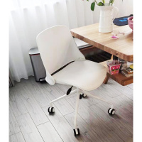 北欧简约家用书房椅电脑椅办公椅子升降转书桌座椅学生白色ins风