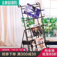 杂志架欧式铁艺书报架客厅简易书架报刊架资料架书刊架展示图书架