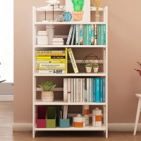 白色书架书柜组合落地实木简约现代创意儿童宿舍简易收纳置物架