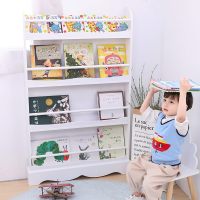 绘本架儿童书架实木简易环保墙壁挂薄墙上面墙装书柜子落地幼儿园