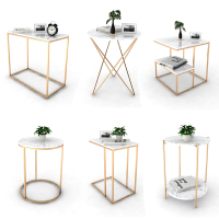 北欧大理石边几简约现代客厅沙角几阳台小茶几迷你小圆桌床头柜