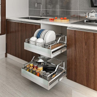 304不锈钢1层碗架子碗筷盒橱柜收纳架餐具沥水篮厨房碗碟架