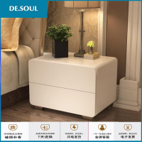 白色简易烤漆床头柜简约现代储物柜卧室多功能整装收纳床边柜