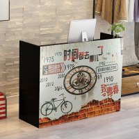 收银台柜台吧台简约现代时尚服装店前台超市收银柜饭店接待台柜台