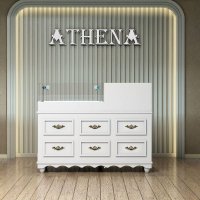 服装店收银台复古女装店收银柜店铺小型欧式前吧台桌饰品柜收银台