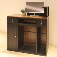 复古铁艺木板收银台 服装店超市鞋店接待前台 带logo支持定制