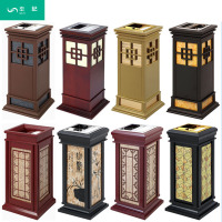 中式垃圾桶酒店大堂室内古典烟蒂筒立式烟灰缸电梯口KTV仿古