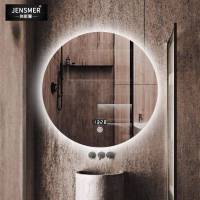 圆形浴室镜壁挂带灯LED灯镜化妆镜卫生间镜子卫浴镜智能镜子圆镜