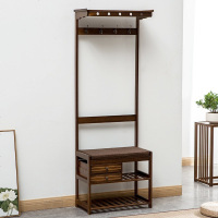 多功能落地衣帽架挂衣架玄关衣帽间置物架家用口换鞋凳穿鞋凳子