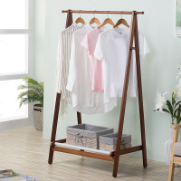 实木衣帽架 落地简约现代挂衣架 卧室客厅衣服架子挂包架