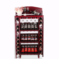 新款实木红酒架酒柜葡萄酒展示架酒具货架创意倒挂酒杯架摆件欧式