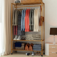 简约家用卧室经济型衣服架子落地挂衣架简易包架单杆式衣架衣帽架