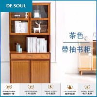 楠竹简易书柜落地置物架学生书架组合办公文件柜简约现代书橱餐边柜多格柜储物柜J