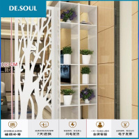 屏风隔断玄关柜时尚客厅镂空简约现代隔断柜白色折屏双面厅欧式 发财树玄关柜190*120*30cm 其他结构 组装