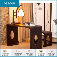 实木琴桌共鸣古琴桌古中式书法桌椅国学桌古筝桌凳茶桌书画桌 单个琴凳 整装