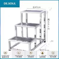 加厚不锈钢医院脚踏凳 单双层家用小楼梯牙科台阶凳一两步工具梯