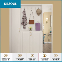 简约现代厅柜鞋柜小户型鞋架15cm多功能进柜镜玄关柜 G款:长1450x宽170x高1975 组装