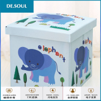 牛津布收纳凳卡通儿童玩具收纳箱可坐成人储物凳子可折叠换鞋凳