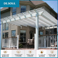 [好货]葡萄架防腐木庭院雨棚.组装花架碳化木子爬藤架简易户外室外花园廊架JSN8195