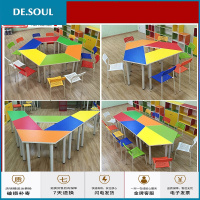 小学生课桌椅培训桌椅组合辅导班课桌椅托管班桌椅六角桌