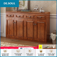 中式鞋柜实木新中式客厅柜子储物柜简易美式玄关柜欧式收纳厅柜大容量多层 405 组装