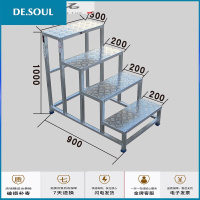 踏步梯子台阶铝合金二三层踏台家用踏步梯高低凳移动登高梯