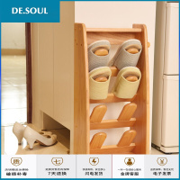 现代简约拖鞋架 创意鞋架 实木简易多层收纳架浴室厅鞋架