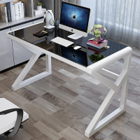 家用电脑台式桌简易经济型办公桌学生书桌钢化玻璃电脑桌学习桌子