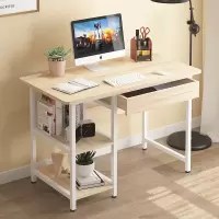 简易电脑桌台式家用办公桌带抽屉简约现代学生书桌卧室学习写字桌