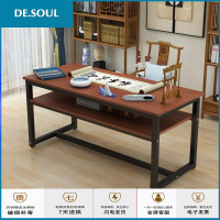 书法桌书画桌简易电脑桌家用书桌毛笔写字台学生培训课桌双层桌子