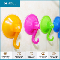 卫生间强力真空吸盘挂钩厨房口吸壁式玻璃壁挂免打孔承重粘钩 透明插头挂钩12个装