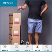 夏日六轮爬楼梯手拉车小手推车载重王便携搬运车拖车折叠拉货车 两轮平地载重王