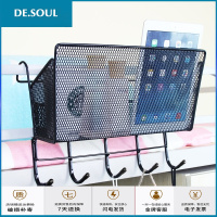 大学生宿舍床头收纳架盒寝室置物架上铺床边挂篮挂钩篮 高端折叠防水皮质[棕色]