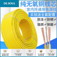 纯铜电缆线二芯1.5_2.5_4平方防冻电线护套线户外牛筋线软线