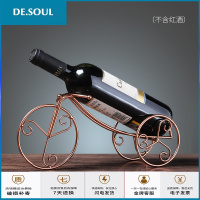 怀旧书柜家居小摆件美式客厅酒柜餐厅服装店装饰北欧复古书架 茶褐色自行车酒架