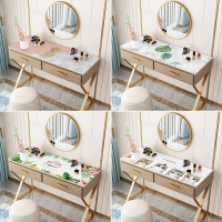 化妆台桌布网红ins风梳妆台软玻璃餐桌垫pvc防水防油免洗电视柜布 公主火烈鸟 70*140cm