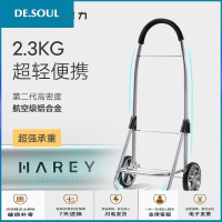 买菜车小拉车折叠拉杆车便携式手拉车行李拖车 [加高大容量]两轮款:红色(送弹力绳)