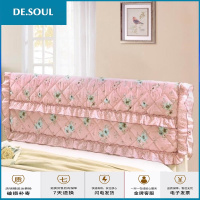 纯棉田园夹棉布艺床头罩床头套防尘罩1.51.8米靠背罩软包保护套 1.8米宽(田园风情