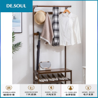 衣帽架落地带鞋架挂衣架组合卧室简易家用换鞋凳客厅衣服架