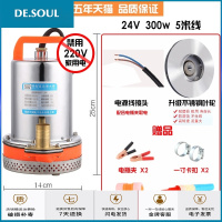 直流潜水泵12V24V48V60V伏电瓶车电动车抽水泵机家农用高扬程2寸 1寸口24V300w5米线不锈钢叶轮抖音