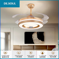 隐形风扇吊灯餐厅其他家用蓝牙音乐吊扇灯客厅卧室静音吊顶风扇一体灯欧式