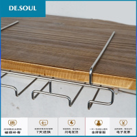 挂薄玻璃多排304不锈钢红酒杯架倒挂高脚免钉悬挂吊杯架吧台创意