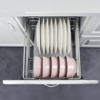 厨房橱柜拉篮304不锈钢推拉抽屉式双层碗碟架定制款小尺寸500柜