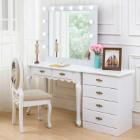 欧式梳妆台欧式化妆台带灯化妆桌飘窗影楼梳妆台婚纱店专业彩妆台