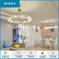 欧式吊灯客厅水晶现代简约家用餐厅灯大气卧室灯北欧灯具2018