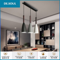 现代简约餐厅吊灯北欧创意三头吊灯个性床头吊灯铁艺吧台吊灯灯饰