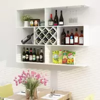悬挂式酒架酒柜墙上置物架餐厅吧台实木简约壁挂墙壁装饰架